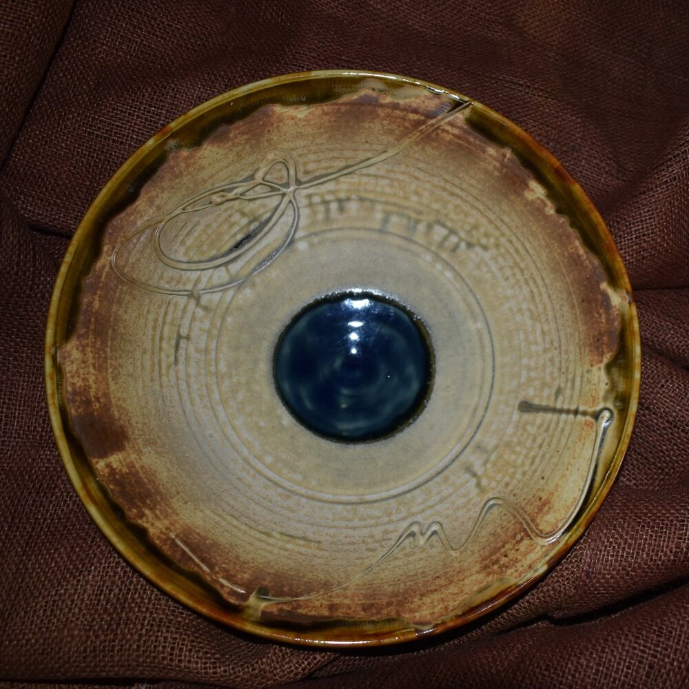 Pottery Bowl Earth Colors Round